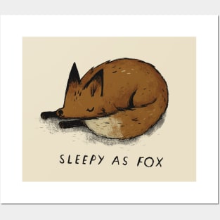 sleepy as fox Posters and Art